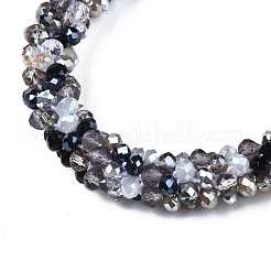 Эластичный браслет крючком из стеклянных бусин BJEW-T016-09