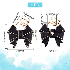 Брелок для ключей ручной работы с милым бантом KEYC-WH0004-61KCG-02