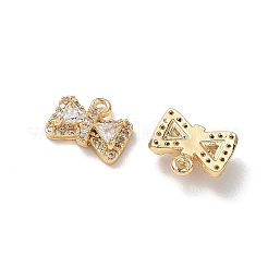 Ciondoli in ottone zirconi chiari micro pavé&nbsp;KK-P355-23G