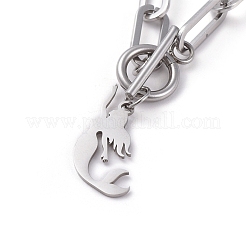 Браслеты с подвесками из нержавеющей стали 304 BJEW-JB05033-05