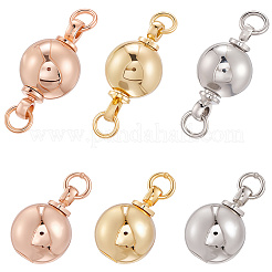 12 шт. 3-х цветные латунные винтовые застежки KK-BBC0019-28