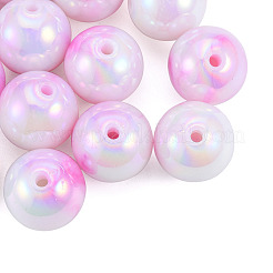 Двухцветные непрозрачные акриловые бусины SACR-T104-01B