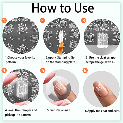 Plantillas de arte de uñas diy de acero inoxidable&nbsp;MRMJ-WH0092-123