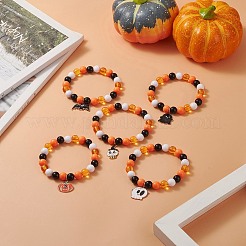 Эластичный браслет из акриловых бусин&nbsp;BJEW-JB09921