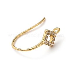 Латунные крючки для серьги из чистого циркония KK-WH0038-53G