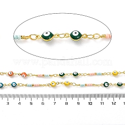 Злые глаза латунные эмалированные звенья цепи CHC-Q013-02G