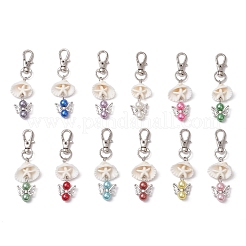 Подвеска в виде ангела из акрила и синтетической бирюзы&nbsp;HJEW-JM03177