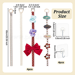 Полиэстер бант для хранения настенная подвеска украшение HJEW-OC00107