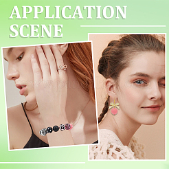 58шт 10 стиля печатные круглые силиконовые фокусные бусины SIL-SC0002-06