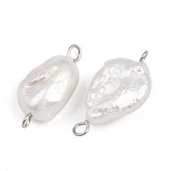 Подвески-коннекторы из натурального пресноводного жемчуга Кеши STAS-D378-16P