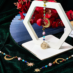 3 шт. 3-х цветные подвесные украшения из смолы и стекла&nbsp;HJEW-SC0002-66