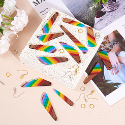 Подвески из смолы и ореха&nbsp;DIY-TA0011-03B