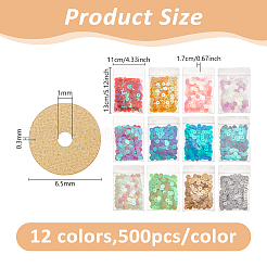6000pcs 12 couleurs de perles en PVC&nbsp;KY-DC0001-60
