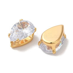 Латунные кабошоны из прозрачного кубического циркония&nbsp;STAS-M294-30D