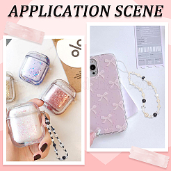 2 шт. 2-х цветные пластиковые мобильные ремешки HJEW-GF0001-44