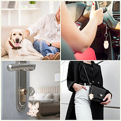 Наборы деревянных брелоков с изображением животных&nbsp;KEYC-YWC0001-04