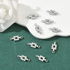 Verbindungsanhänger mit Mikropavé aus Messing mit durchsichtigen Zirkonia-Steinen&nbsp;XGRQ3D800-505P