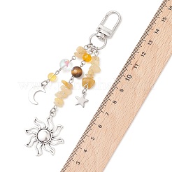 3 pz 3 stili pendenti con pietre preziose naturali e sintetiche&nbsp;HJEW-TA00448