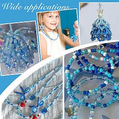 8 набор двухцветных непрозрачных стеклянных бусин&nbsp;DGLA-PH0001-21