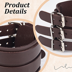 1 шт. модные унисекс панк-рок стиль кожаные широкие браслеты на запястье BJEW-CL0001-03