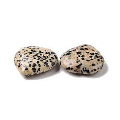 Натуральный далматинский камень любви сердце яшмы G-I285-06M