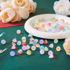 100 Stück 10 Farben zweifarbige handgemachte Bunte Malerei Charms&nbsp;FIND-TA0003-89