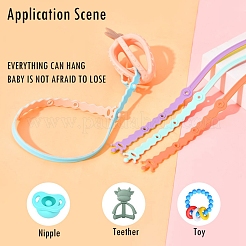 Chaînes porte-sucette en silicone pour bébé&nbsp;SIL-P004-B03