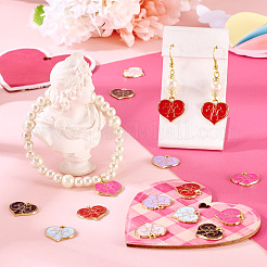 30шт 6 цвета сплава эмалевые подвески&nbsp;ENAM-TA0009-04