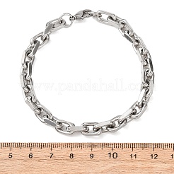 304 Edelstahl-Kabelkettenarmbänder für Damen und Herren&nbsp;LS-BJEW-F529-04P