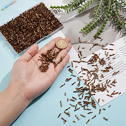 2000 шт. 4 вида стеклянных витых бусин&nbsp;SEED-GO0001-09B