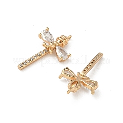 Латунные микропаве прозрачные подвески с фианитом&nbsp;KK-A280-05B-G