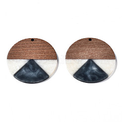 Pendentifs en bois de résine et de noyer&nbsp;X-RESI-S389-070A-A10