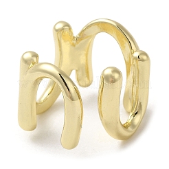 Латунные открытые кольца манжеты RJEW-Q778-10G