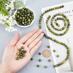 Природные китайский нефрит бисер пряди G-AR0001-25