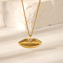 Яркие комплекты из ожерелий и серег-гвоздиков с подвеской в виде губы из нержавеющей стали 304 для женщин ZY6893-1