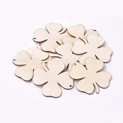 Pendentifs en bois non teint&nbsp;WOOD-TAC0003-40