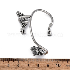 Серьги-манжеты из хирургической нержавеющей стали 316 с черным кубическим цирконием EJEW-E300-27AS-01