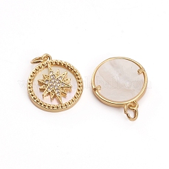 Латунные микропаве прозрачные подвески с фианитом ZIRC-L091-015G