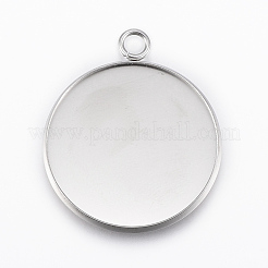 Подвеска-кабошон из нержавеющей стали 304&nbsp;X-STAS-E146-18P-25mm