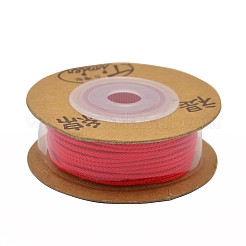 環境に優しい染色ラウンドナイロンコットンストリングスレッドコード  レッドオレンジ  1mm  20ヤード/ロール&nbsp;OCOR-L001-821-AAA