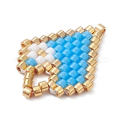 Подвески в виде сердечек из бисера&nbsp;PALLOY-MZ01147-02