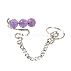 Anelli gemelli di gemme naturali&nbsp;RJEW-JR01072
