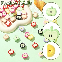 20 шт. Непрозрачные акриловые бусины&nbsp;OACR-YW0003-58