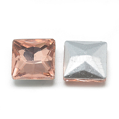 Заостренные заднее стекло горный хрусталь кабошоны RGLA-T027-10x10mm-06