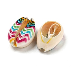 Печатные бусины из натуральных ракушек&nbsp;BSHE-G037-01L