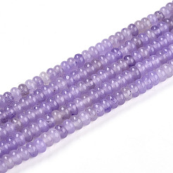 Окрашенные природные белый нефрит бисер пряди&nbsp;G-T139-57A-08