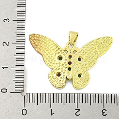 Настоящие 18к позолоченные латунные подвески с микропаве и кубическим цирконием&nbsp;KK-R159-08B-G