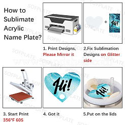 8 шт. акриловые термотрансферные большие подвески&nbsp;FIND-SP0003-09C