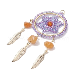 Большие подвески из натурального красного авантюрина&nbsp;PALLOY-MZ00231-02