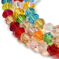 Прозрачные стеклянные бусины гальваническим пряди&nbsp;LS-GLAA-F029-4mm-D29